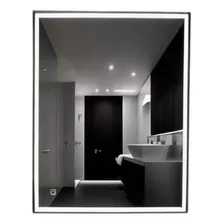 Espejo Rectangular Grande 70x90 Luz Led Touch Dimmer De Lujo