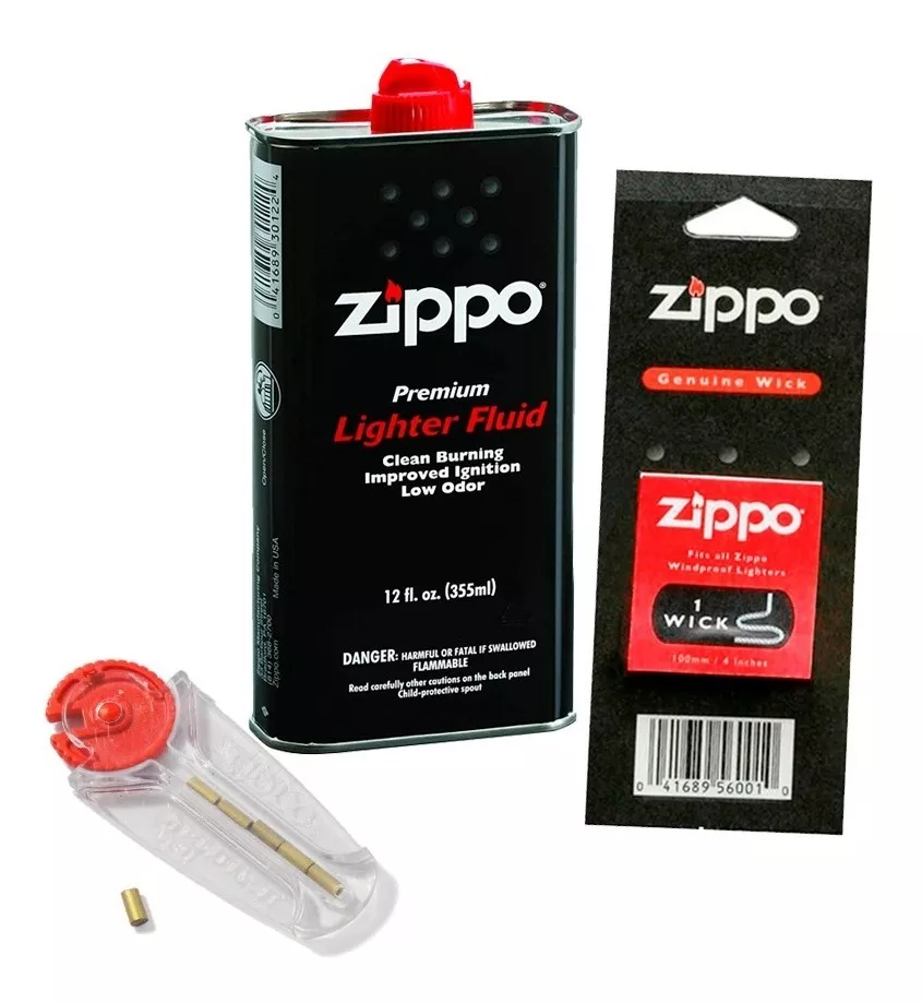 Combo Original Zippo Combustible 12 Oz +6 Piedras +mecha
