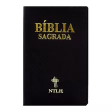 Biblia Sagrada Ntlh Slim Preta Luxo Com Indice Dourado