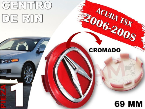 Centro De Rin Acura Tsx 2006-2008 69 Mm (rojo) Foto 2