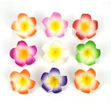 Set De 18 Flores Artificiales Hawaianas Decoración De 8 Cms 