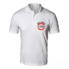 Camiseta Polo Com Estampa Pers. - 10 Unid. - Frete Grátis