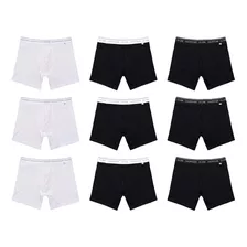 Kit 9 Cuecas Calvin Klein Boxer Elástico Ck One