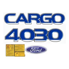 Kit De Adesivos Compatível Ford Cargo 4030 Emblema Kit85 Cor Padrão