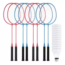 Juego De 8 Raquetas De Bdminton Con 12 Raquetas De Bdminton