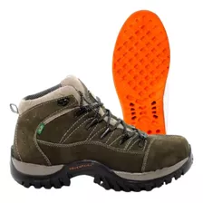 Bota Coturno Adventure De Couro Para Trabalho + Palmilha Gel