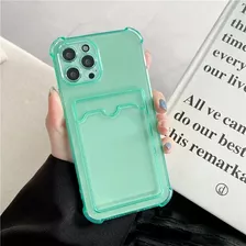 Capa Anti Impacto Porta Cartão Color Para iPhone 12 Pro Max 