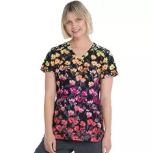 Top Heartsoul Estampado Uniforme Negro Flores Colores