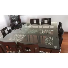 Vendo Comedor De 8 Sillas De Madera Y Vidrio