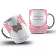 Caneca Para Madrinha De Casamento Lembrancinha Porcelana