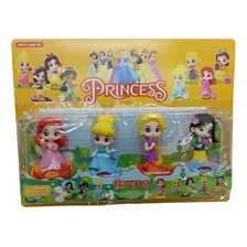 Set X4 Princesas Coleccionables Juguete Para Niñas