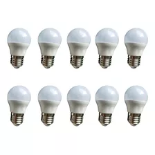 Lámparas Led Pack X10 Tipo Gota 7w Luz Fría E27