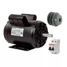 Motor Para Betoneira 400l Com Polia E Djuntor Envio Imediato