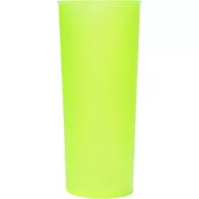 Kit 300 Copos Ecológicos Long Drink 350ml - Novidade! Cor Amarelo Neon