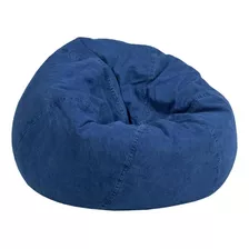 Flash Furniture Small Denim Bean Bag Chair Para Niños Y Adol