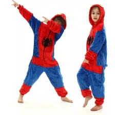 Pijama Macacão Super Herói Homem Aranha Infantil 