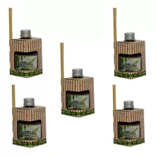 Kit Com 5 Difusores Aromatizante Varetas Perfuma Ambientes Aroma Bambu