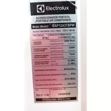 Aire Acondicionado Portátil Electrolux 12000 Btu