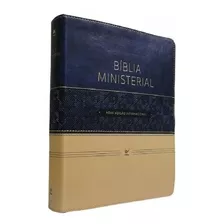 Bíblia Ministerial Nvi Capa Couro Sintético Azul Ed Vida