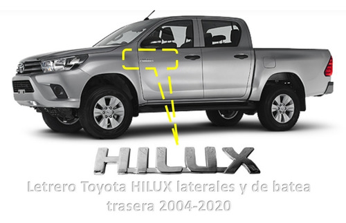 Emblema Letras Toyota Hilux Foto 2