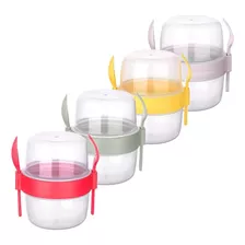 Vaso Para Yogurt Fruta Cereal 800ml + Cuchara+ Tenedor Titiz