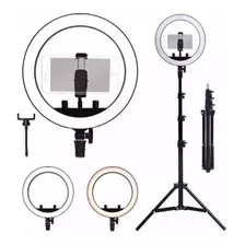 Kit Iluminador Ring Light 26cm E Tripe 2m Com Suporte