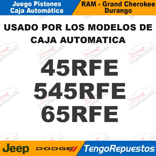 Juego Pistones Caja Automatica 45rfe Dodge Durango Ram Foto 5