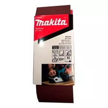 Set 3 Lijas De Banda 3 X 18 Grano 80 Makita D-59209 Mad-met