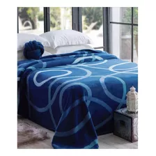 Cobertor Jolitex Ternille Kyör Plus Cor Azul Com Design Avalon De 2.2m X 1.8m