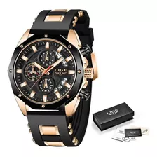 Reloj Hombre Lige Análogo Sport Correa Resina Mod. 8908