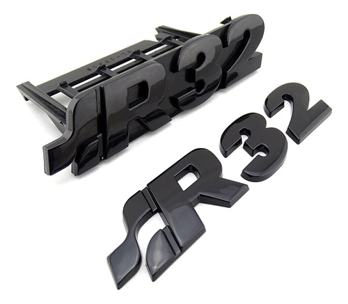 Foto de R32 Trunk Logo Sticker Para 1999-2008 Golf 4 5 Negro