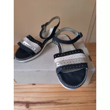 Sandalias Marca Liotta N° 37 Cuero Con Suela De Goma