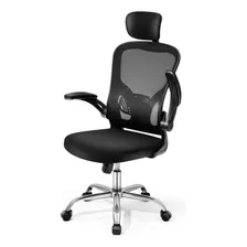 Cadeira De Escritório Duoffice Du-300 Gamer Ergonômica Negro Com Estofado De Mesh