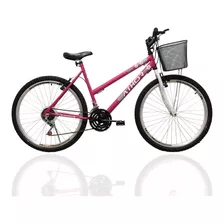 Bicicleta Athor Aro 26 Model 18 Marchas Cor Rosa/branco