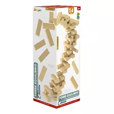 Jogo De Mesa Torre Equilíbrio Clássica - 54 Peças Brinquedos 733