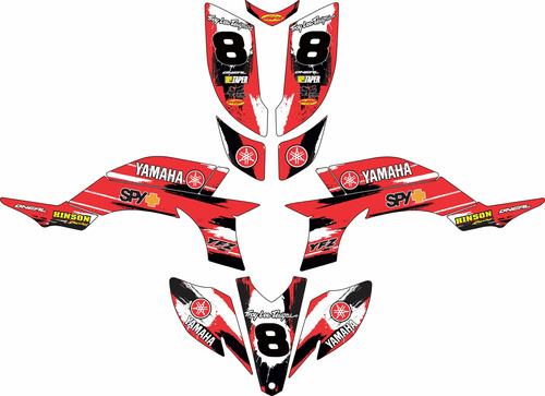 Personalizacion Yamaha Raptor Yfz 450 Sticker Calcas Foto 8