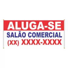 Faixa Aluga-se Salão Comercial Tamanho 150x70cm