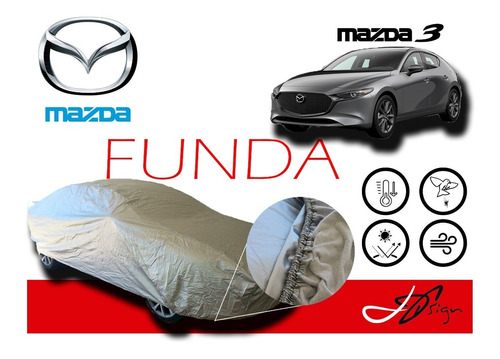 Funda Cubierta Afelpada Cubre Mazda 3 Hatchback 2023 Foto 2
