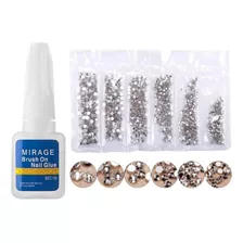 Kit Pedras Strass Para Decoração Promo + Cola Para Unhas Gel