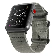 Correa Nylon Fintie Compatible Con Apple Watch 44mm Gray