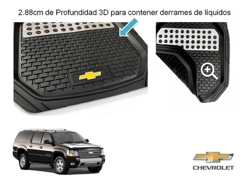 Tapetes 4pz Charola 3d Logo Chevrolet Suburban 2007 A 2014 Foto 5