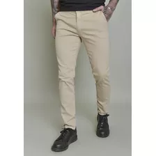 Calça Sarja Skinny Dialogo Jeans Color Sport Fino Bege Mascu