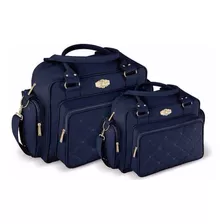 Kit Bolsa Azul Escuro Modern 2 Peças