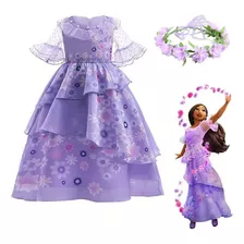 Isabella Madrigal Cosplay Costume 2pcs Purple Dress