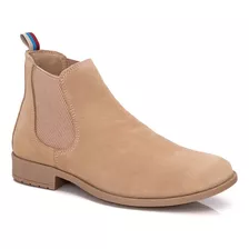 Botinas Masculina Chelsea Bota Couro Camurça Macio Casual 