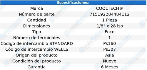 Bulbo Presin Aceite Subaru Loyale H4 1.8l 93-94 Cooltech Foto 4