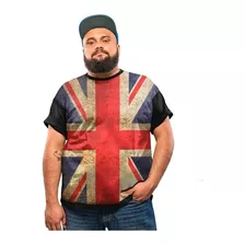 Camiseta Plus Size Bandeira Grã Bretanha Inglaterra G1 A G6