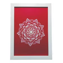 Quadro Mandala 2 Polarizada Com Moldura E Vidro 33 X 24