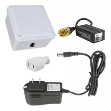 Kit Accesorios X 4 Camaras Seguridad Cctv Balun Fuente Caja