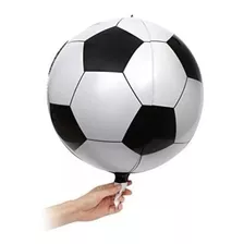 50 Balão Bola Futebol Metalizado Campo 4d Festa Aniversário